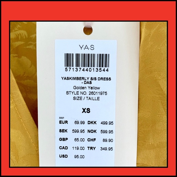 Satin floral wrap midi dress in yellow by Y.A.S - Picture 4 of 5